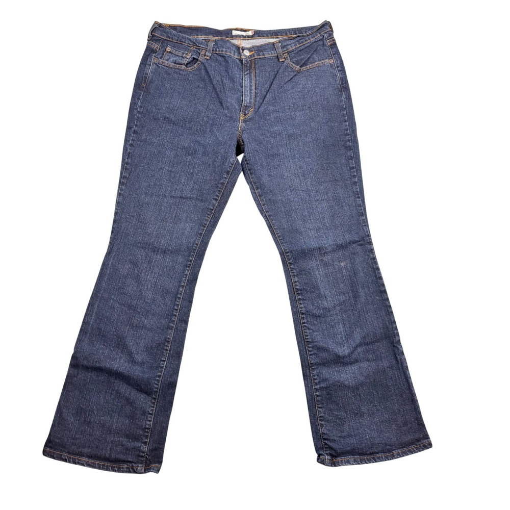 Levis 515 Bootcut Jeans Womens 16 Medium Dark Wash Denim Mid Rise Stretch Y2K